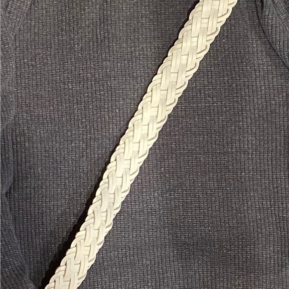 Vintage Cherokee White Braided Leather Belt 616-302 - Picture 4 of 5